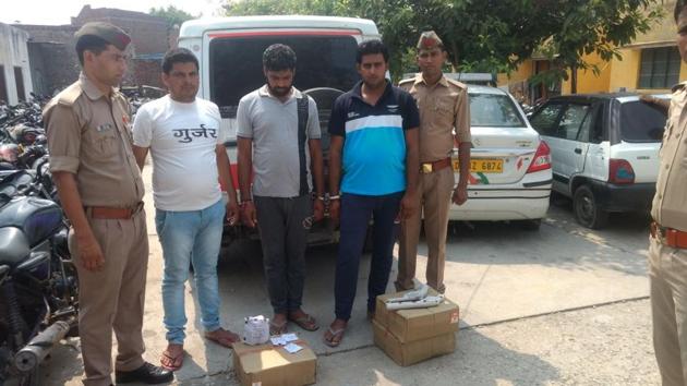 According to the police, the three men extorted around Rs20,000 every month from the businessman by issuing death threats. According to the police, the three men extorted around Rs20,000 every month from the businessman by issuing death threats.
