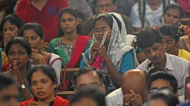 On September 8, the birthday of Mother Mary, thousands of devotees visited the church for the 8.30am mass led by Oswald Cardinal Gracias, archbishop of Bombay. (Satyabrata Tripathy/Hindustan Times) 
