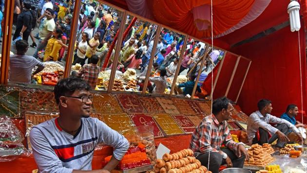 The festival goes on till the next Sunday. This year, the church has been decorated with plants. (Satyabrata Tripathy/Hindustan Times) 