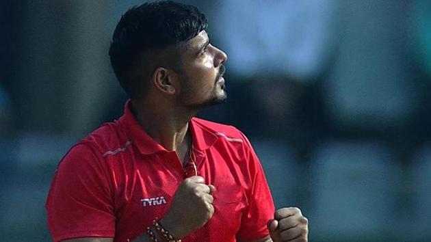 Karn Sharma took a 10-wicket haul as India Red beat India Green in the Duleep Trophy. (Twitter/@BCCIdomestic) Karn Sharma took a 10-wicket haul as India Red beat India Green in the Duleep Trophy. (Twitter/@BCCIdomestic)