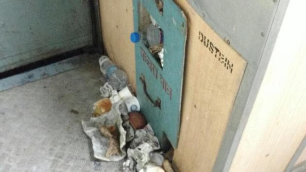 Since January, the Pune Division has received over 700 complaints of unclean, unhygenic coaches. (HT PHOTO) Since January, the Pune Division has received over 700 complaints of unclean, unhygenic coaches. (HT PHOTO)