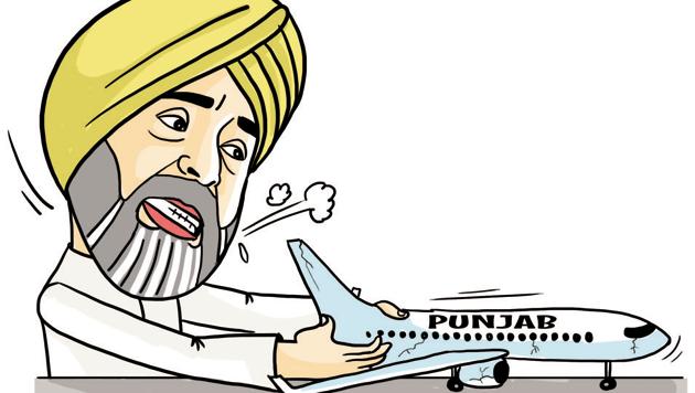 Punjab finance minister Manpreet Badal last week drew an analogy between an aircraft and the state.(Daljeet Kaur Sandhu/HT)