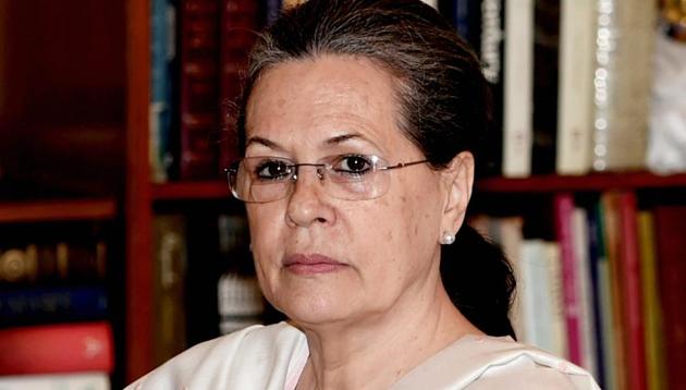 Congress president Sonia Gandhi at a Congress Working Committee (CWC) Meeting at 10 Janpath in New Delhi.(PTI) Congress president Sonia Gandhi at a Congress Working Committee (CWC) Meeting at 10 Janpath in New Delhi.(PTI)