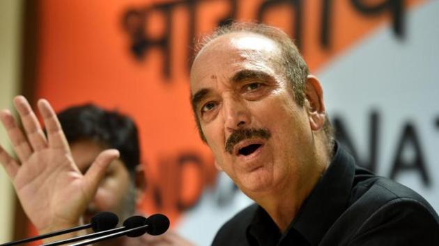 Congress leader Ghulam Nabi Azad.(Arun Sharma/HT File Photo)