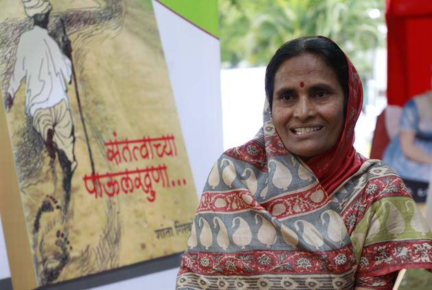Her latest book 'Santatwachya Paulkhoona' (Footprints of Sainthood) in Marathi was released at the Pune International Literary Festival on September 10, 2017. (Rahul Raut/HT PHOTO) Her latest book 'Santatwachya Paulkhoona' (Footprints of Sainthood) in Marathi was released at the Pune International Literary Festival on September 10, 2017. (Rahul Raut/HT PHOTO)