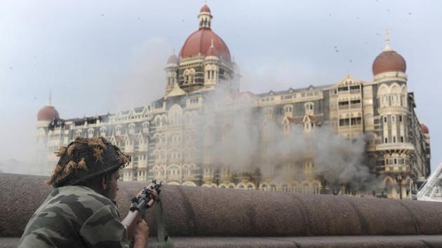 An Indian soldier aims his weapon towards The Taj Mahal Hotel in Mumbai on November 29, 2008 during a military operation. (AFP) An Indian soldier aims his weapon towards The Taj Mahal Hotel in Mumbai on November 29, 2008 during a military operation. (AFP)