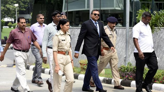 Karti Chidambaram, son of Congress leader and former finance minister P Chidambaram, arrives at the CBI headquarters in New Delhi on August 23. (HT File) Karti Chidambaram, son of Congress leader and former finance minister P Chidambaram, arrives at the CBI headquarters in New Delhi on August 23. (HT File)