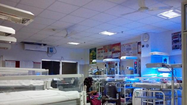 The neo natal care ward at district women hospital where the newborn of the girl is admitted. (HT Photo) The neo natal care ward at district women hospital where the newborn of the girl is admitted. (HT Photo)