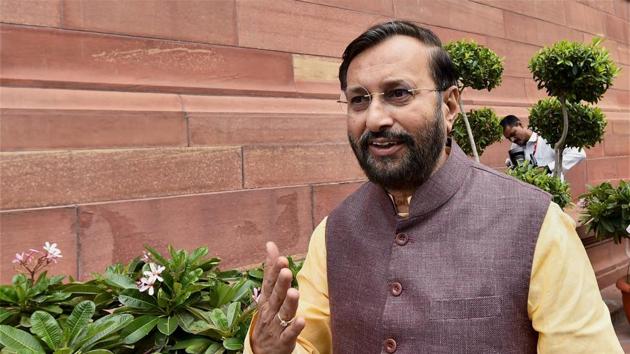Human resource development minister Prakash Javadekar.(PTI file)