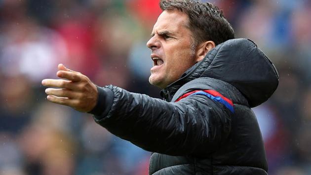 Crystal Palace manager Frank De Boer reacts during their match against Burnley.(REUTERS)