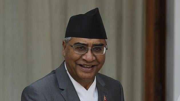File photo of Nepalese Prime Minister Sher Bahadur Deuba during his official visit to India on August 24, 2017. (AP) File photo of Nepalese Prime Minister Sher Bahadur Deuba during his official visit to India on August 24, 2017. (AP)