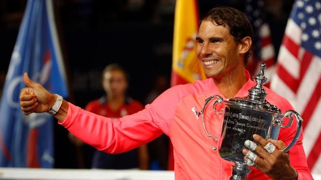 Nadal added to his U.S. Open triumphs in 2010 and 2013 and improved to 16-7 in Grand Slam finals. (REUTERS) Nadal added to his U.S. Open triumphs in 2010 and 2013 and improved to 16-7 in Grand Slam finals. (REUTERS)