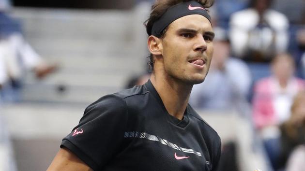 Rafael Nadal during his US Open men’s singles final against Kevin Anderson. (AP) Rafael Nadal during his US Open men’s singles final against Kevin Anderson. (AP)