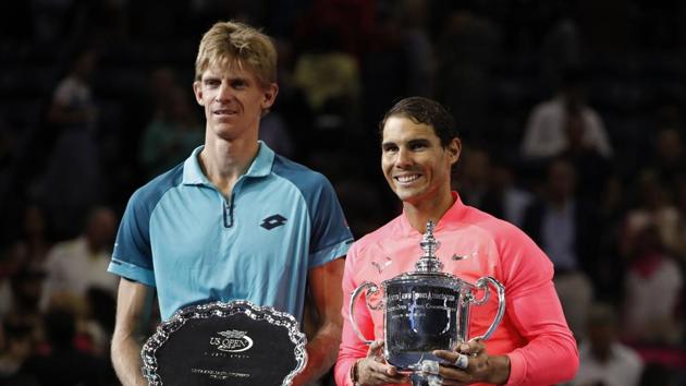 Rafael Nadal overwhelmed first-time major finalist Anderson 6-3, 6-3, 6-4 to win his third US Open championship. (AP) Rafael Nadal overwhelmed first-time major finalist Anderson 6-3, 6-3, 6-4 to win his third US Open championship. (AP)