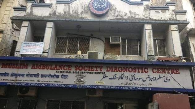 A notice was issued to The Muslim Ambulance Society diagnostic centre, housed in a building on Zakeria Masjid road. (HT) A notice was issued to The Muslim Ambulance Society diagnostic centre, housed in a building on Zakeria Masjid road. (HT)