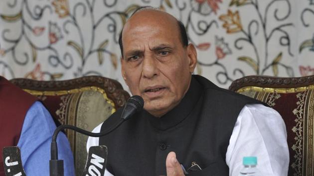Home minister Rajnath Singh said the Centre has a tough stand towards illegal migrants but a “sympathetic view” towards those displaced.(HT File Photo)