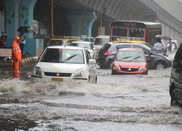 A flooded Hindmata area.(Bhushan Koyande)