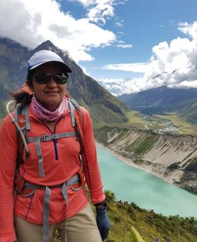 IPS Aparna Kumar at the base camp.