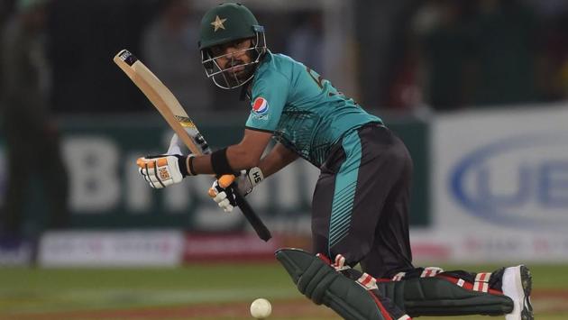 Babar Azam once again top-scored for Pakistan, this time scoring 45. (ICC/Twitter)