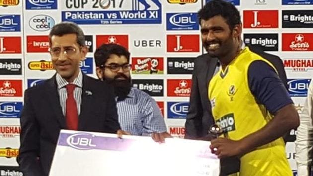 But Perera took the game away with his 19-ball 47 not out blitz which also included as many as five sixes but no boundaries. (PCB Official/Twitter)