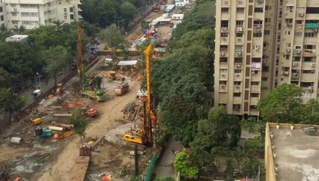 Metro construction near Hira S Pithawalla’s home. Metro construction near Hira S Pithawalla’s home.