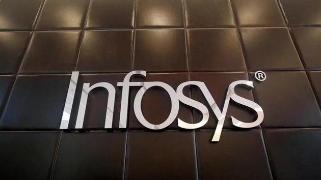 The logo of Infosys is pictured inside the company's headquarters in Bengaluru.(Reuters)