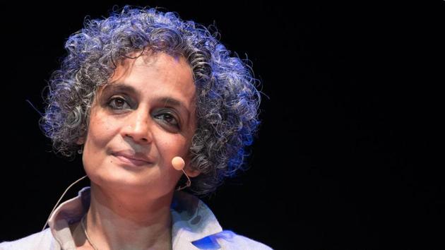File photo of Indian author Arundhati Roy presenting her book The Ministry Of Utmost Happiness at the Parco della Musica Auditorium in Rome, Italy, on June 12, 2017.(AP)