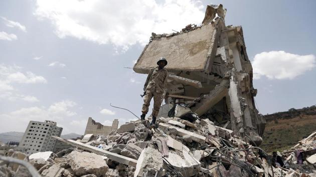 ‘Saudi Arabia pledged to minimize civilian harm, yet coalition airstrikes are still wiping out entire families,’ said Sarah Leah Whitson, Middle East director of Human Rights Watch. ‘Yemeni civilians should not be asked to wait any longer for (United Nations) Human Rights Council members, including Saudi allies the US and UK, to support a credible international inquiry.’ (Mohammed Huwais / AFP) ‘Saudi Arabia pledged to minimize civilian harm, yet coalition airstrikes are still wiping out entire families,’ said Sarah Leah Whitson, Middle East director of Human Rights Watch. ‘Yemeni civilians should not be asked to wait any longer for (United Nations) Human Rights Council members, including Saudi allies the US and UK, to support a credible international inquiry.’ (Mohammed Huwais / AFP)