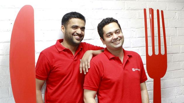 Zomato founders Deepinder Goyal and Pankaj Chaddah.(Sanjeev Verma/ HT File Photo)
