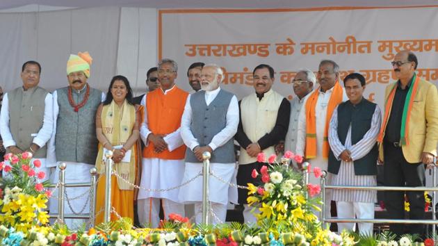 BJP chief Amit Shah will evaluate the Uttarakhand government’s performance in the past six months. (HT File) BJP chief Amit Shah will evaluate the Uttarakhand government’s performance in the past six months. (HT File)