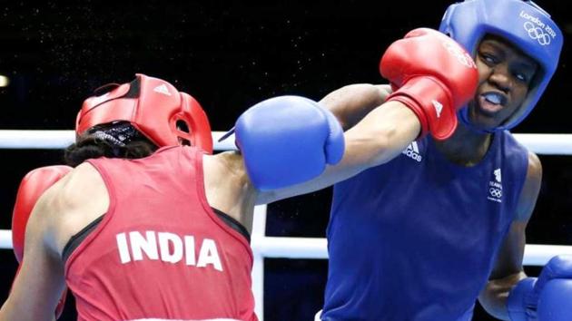 MC Mary Kom defends against Nicola Adams of Great Britain during the women's Flyweight boxing semi-finals of the 2012 London Olympic Games at the ExCel Arena. IMAGE FOR REPRESENTATIVE PURPOSES ONLY.(AFP)