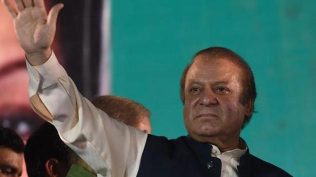File photo of ousted Pakistani prime minister Nawaz Sharif at a rally in his home city of Lahore on August 12, 2017. (AFP) File photo of ousted Pakistani prime minister Nawaz Sharif at a rally in his home city of Lahore on August 12, 2017. (AFP)