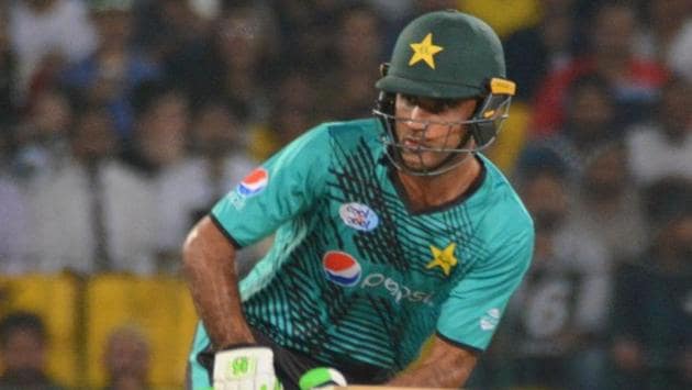 After being asked to bat, Ahmed Shehzad and Fakhar Zaman (in pic) put on a fifty plus stand before the latter was run-out. (Twitter/PCB OFFICIAL ) After being asked to bat, Ahmed Shehzad and Fakhar Zaman (in pic) put on a fifty plus stand before the latter was run-out. (Twitter/PCB OFFICIAL )