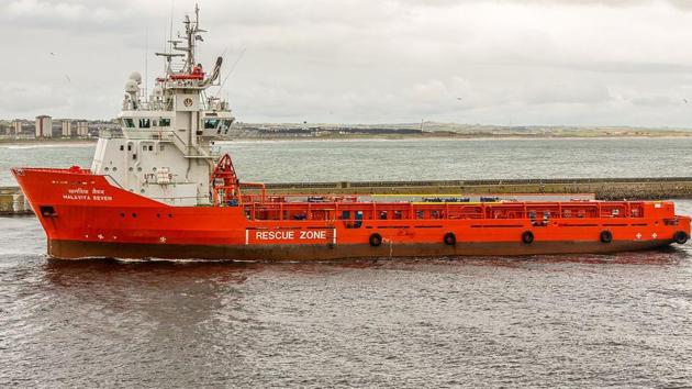File photo of the Malaviya Seven, a platform supply vessel owned by Mumbai-based GOL Offshore. (Courtesy UK Chamber of Shipping) File photo of the Malaviya Seven, a platform supply vessel owned by Mumbai-based GOL Offshore. (Courtesy UK Chamber of Shipping)