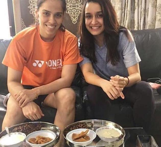 Saina Nehwal and Shraddha Kapoor at the shuttler’s home.(Instagram)