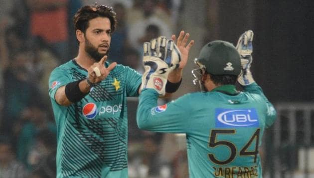 Imad Wasim got rid of Geroge Bailey to leave the visitors reeling at 53/4. (Twitter/PCB OFFICIAL ) Imad Wasim got rid of Geroge Bailey to leave the visitors reeling at 53/4. (Twitter/PCB OFFICIAL )