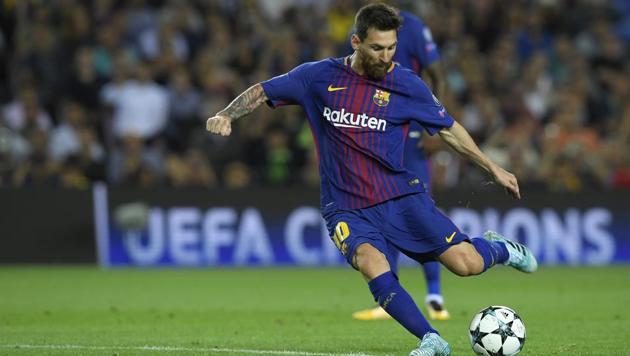 Messi’s new Barcelona deal - understood to run until 2021 - reportedly contains a release clause of Euro 300 million.(AFP)