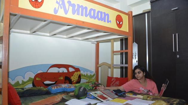 Arman Sehgal would have turned nine years on Saturday, had he survived the tragic accident last month. The class IV student died after a ‘fall’ on the second floor of GD Goenka School, Indirapuram, on August 1.(Sakib Ali/HT Photo)