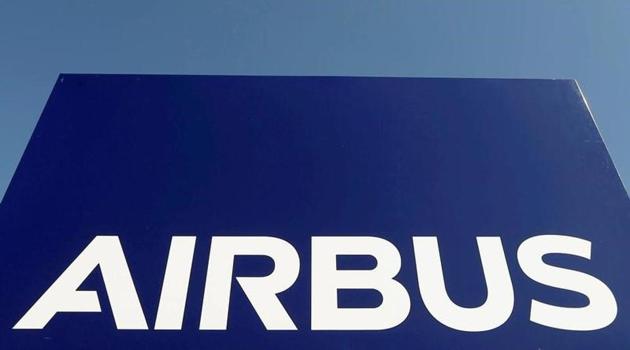 The logo of the Airbus Group is seen on the company's headquarters building in Toulouse, Southwestern France.