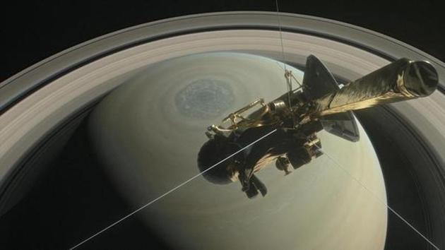 On Sept 15, 2017, NASA’s Cassini will plunge into Saturn fighting to keep its antenna pointed at Earth as it transmits its farewell. In the skies of Saturn, the journey ends, as Cassini becomes part of the planet itself. The mission is ending just one month shy of its 20th launch anniversary.  (NASA/Handout via Reuters) 