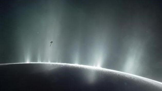 Dramatic plumes, both large and small, spray water ice and vapour from many locations along the famed “tiger stripes” near the south pole of Saturn’s moon Enceladus. The tiger stripes are four prominent, approximately 84-mile- (135-kilometer-) long fractures that cross the moon’s south polar terrain. (NASA/JPL-Caltech/Handout via Reuters) 