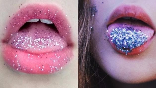 Dubbed as the hot new trend, it was started by a makeup artist in Australia who accidentally dabbed some glitter on her tongue.(Instagram.com)