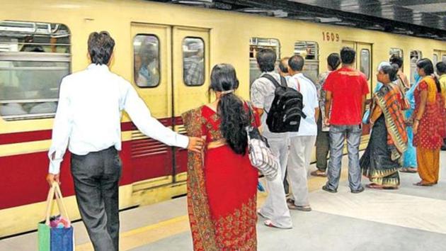 A file photo of Kolkata Metro.(HT) A file photo of Kolkata Metro.(HT)