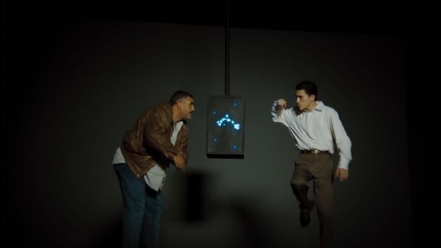 In Jewel (2010), a six-minute-thirty-second video artwork by the Egyptian artist Hassan Khan, two men dance purposefully, together and yet apart.(Photo courtesy Galerie Chantal Crousel, Paris)
