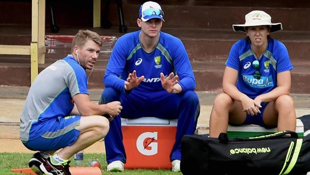 Australian captain Steve Smith and vice-captain David Warner during a practice session at MA Chidambaram Stadium in Chennai on Thursday, ahead of the first ODI match against India on Sunday. (PTI) Australian captain Steve Smith and vice-captain David Warner during a practice session at MA Chidambaram Stadium in Chennai on Thursday, ahead of the first ODI match against India on Sunday. (PTI)