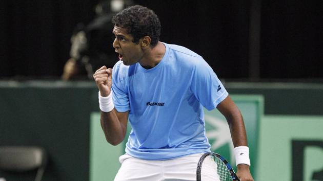 Ramkumar Ramanathan eventually won the game 5-7, 7-6(4), 7-5, 7-5 to hand India a 1-0 lead in the tie. (AP)