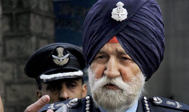 File photo of Marshal of the Indian Air Force Arjan Singh.(PTI Photo)