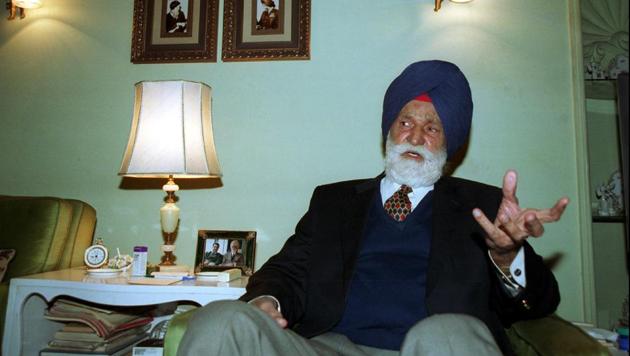 File photo of Marshal of Indian Air Force Arjan Singh.(HT Photo) File photo of Marshal of Indian Air Force Arjan Singh.(HT Photo)