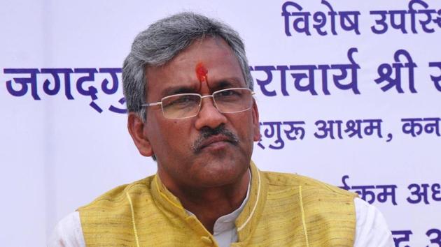 Uttarakhand chief minister Trivendra Singh Rawat says all development related initiatives of his government are aimed at checking forced migration.(HT Photo)