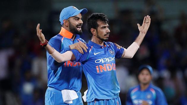 Yuzvendra Chahal picked three wickets as India beat Australia by 26 runs in the first ODI in Chennai. Catch full cricket score of India vs Australia, 1st ODI, Chennai, here.(REUTERS)